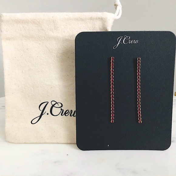J.Crew Crystal Drop Earrings New With Tag - Picture 2 of 7